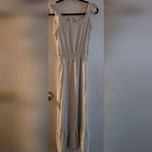 Womens White Polka Dot Dress Size L